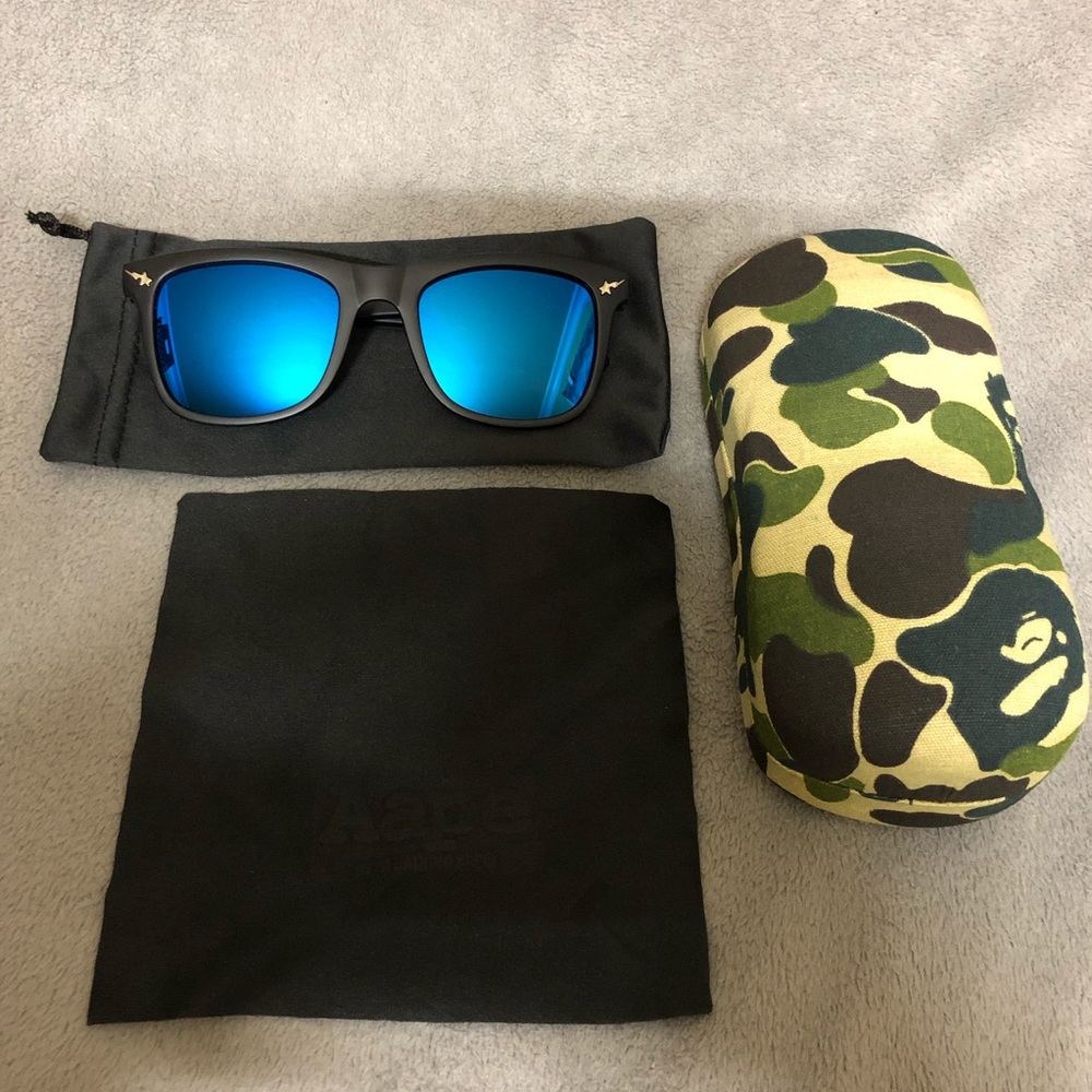Bape A Bathing Ape Shark Face Camo Sunglasses